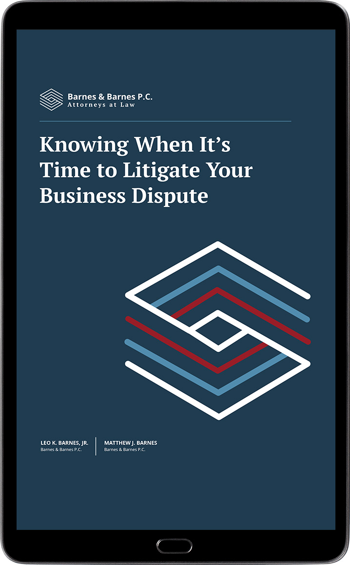 Ebook: Knowing When It's Time To Litigate Your Business Dispute